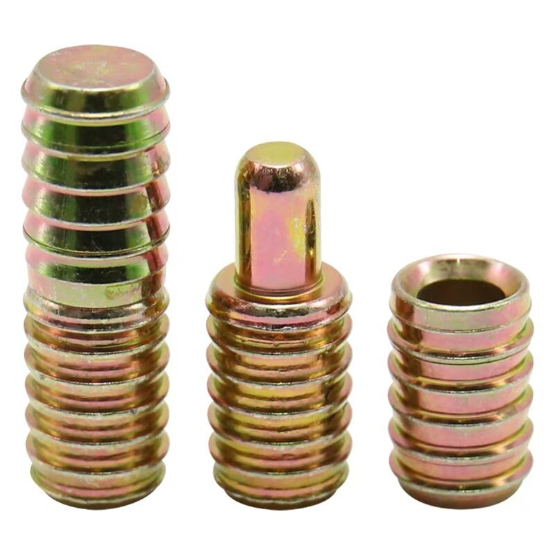 Foreign Trade Export Furniture Hardware Table Combination Positioning Pin Anti-Slip Knurled Round Laminate Support Nut 100pcs