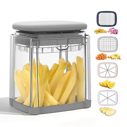 🍟French Fry Cutter 4-in-1